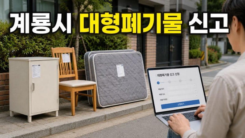 계룡시 대형폐기물 인터넷신고 방법｜스티커 발급·수수료·배출장소 총정리