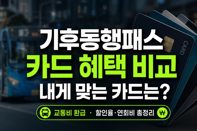 카드사별 기후동행패스 혜택 비교…내게 맞는 카드 발급방법은?