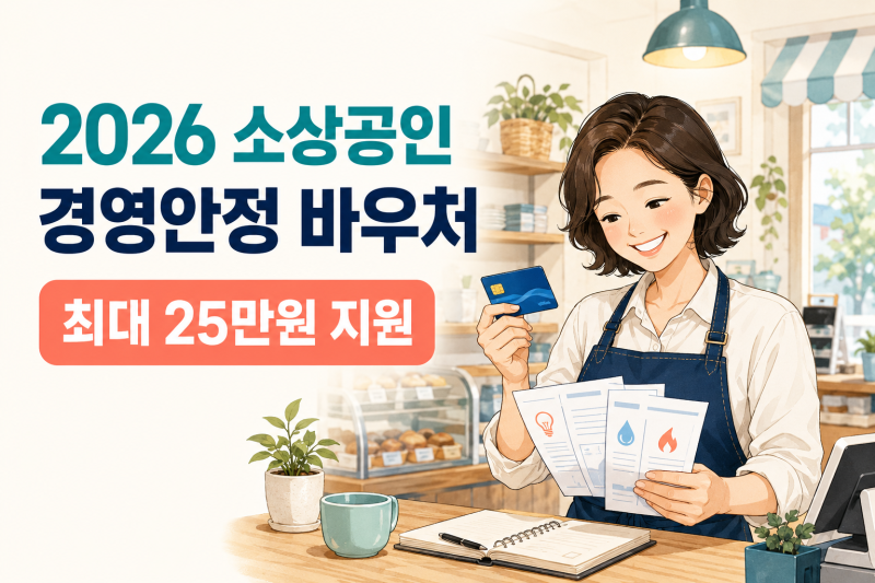 2026 소상공인 경영안정 바우처 25만원, 대상·사용처·신청방법 총정리
