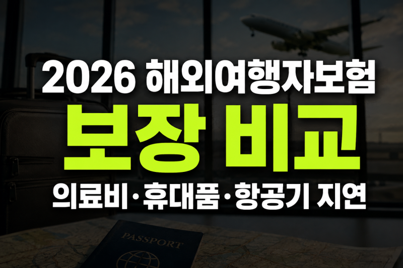 해외여행자보험 비교 2026: 삼성·현대·DB·KB 보장내용과 가입 기준