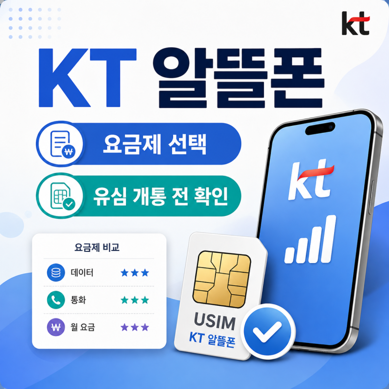 KT 알뜰폰 어떤 걸 선택할까? 요금제와 유심 개통 전 확인할 기준