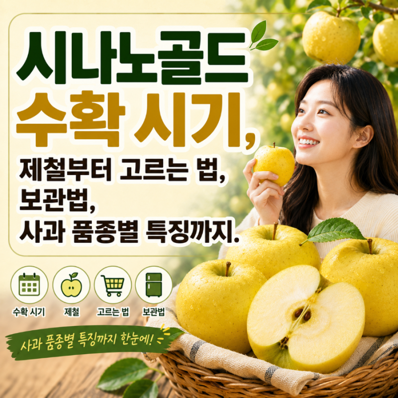 시나노골드 수확 시기, 제철부터 고르는법, 보관법, 사과 품종별 특징까지