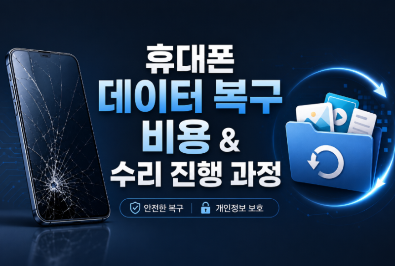 휴대폰 데이터 복구 비용 및 수리 진행 과정 (파손, 침수, 메인보드 고장 대응법)