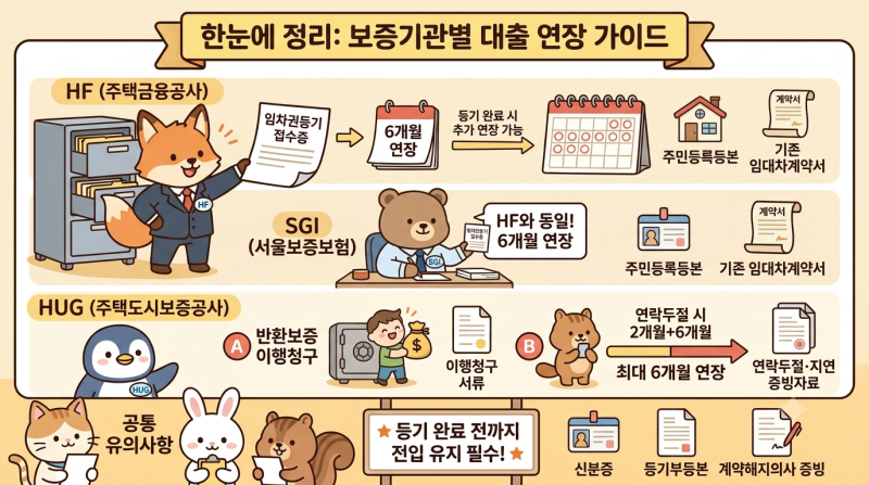 전세보증금 못받았을 때 전세대출 연장 서류 총정리
