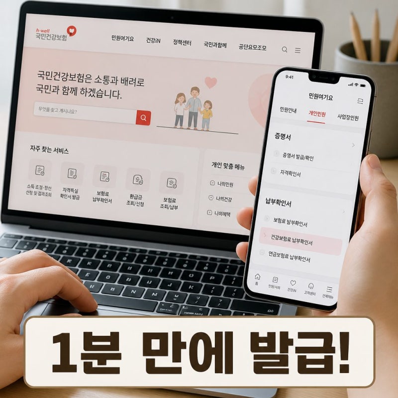 건강보험료 납부확인서 발급방법과 제출요령