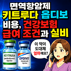 면역항암제 키트루다 옵디보 비용, 건강보험 급여 조건과 실비