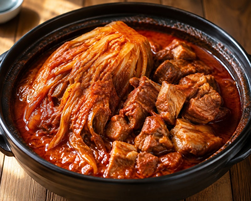 묵은지 돼지고기 김치찜 앞다리살 부위로 부드럽게 익히는 법