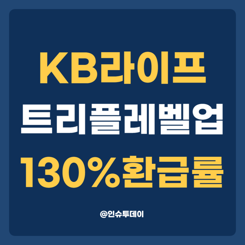 KB라이프 트리플레벨업 연금보험 130% 환급률 이 조건 모르면 손해