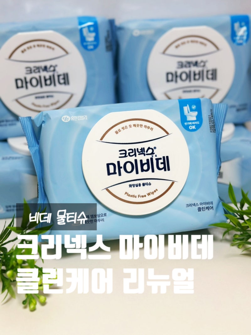 [화장실필수템] 비데물티슈 크리넥스 마이비데 클린케어 캡형리뉴얼 사용후기