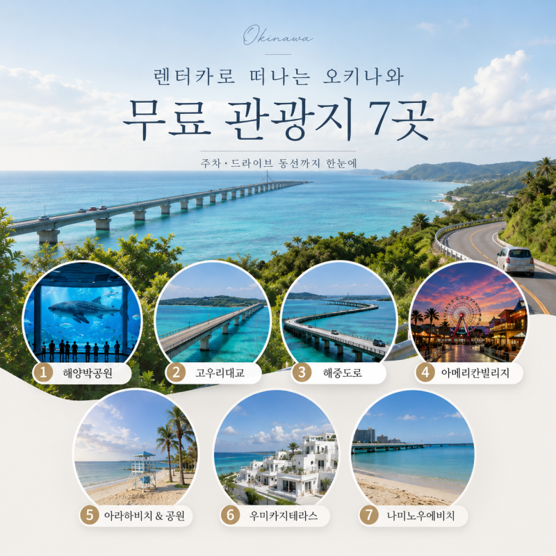 오키나와 렌트카로 가기 좋은 무료 관광지 7곳｜주차·드라이브 동선까지 정리