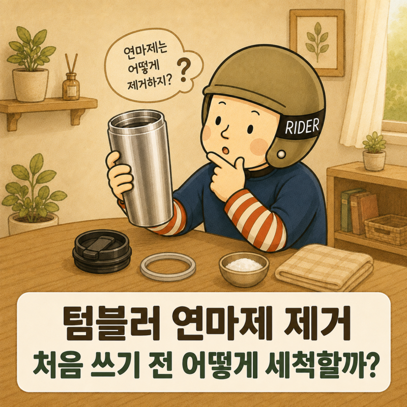 스테인리스 텀블러 연마제 제거 방법 새 제품 첫 세척 순서 5단계 총정리