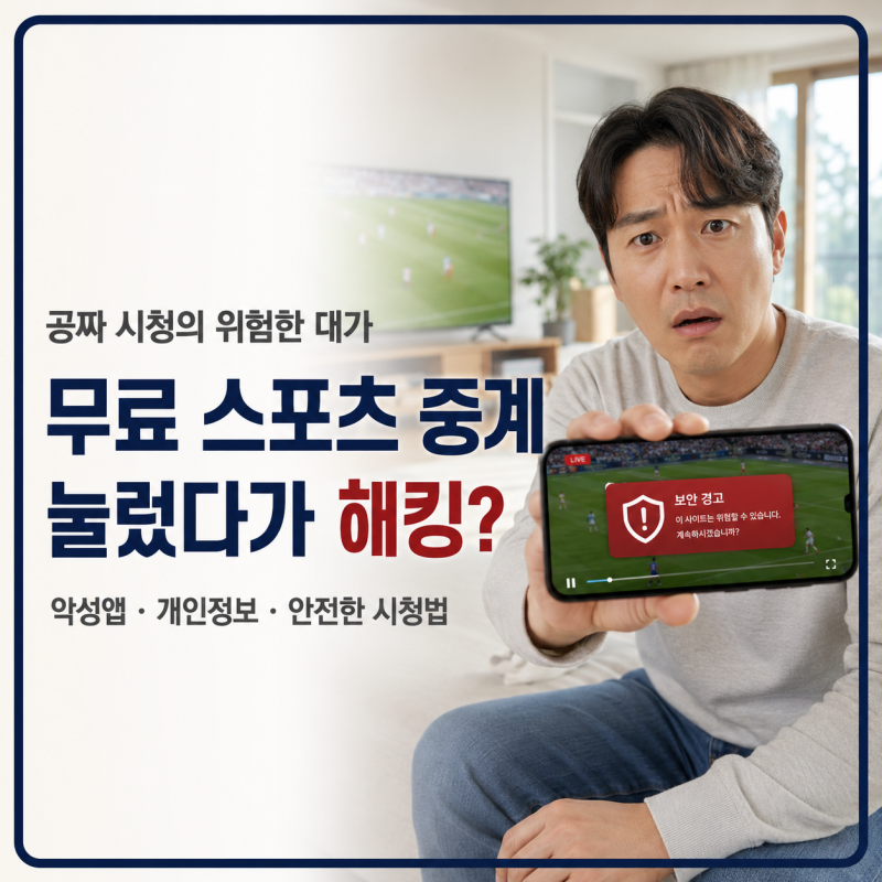월 2만 원 아끼려다 150만 원 폰 해킹! 'OO티비' 무료 중계의 치명적 위험과 통신사 요금제 활용....