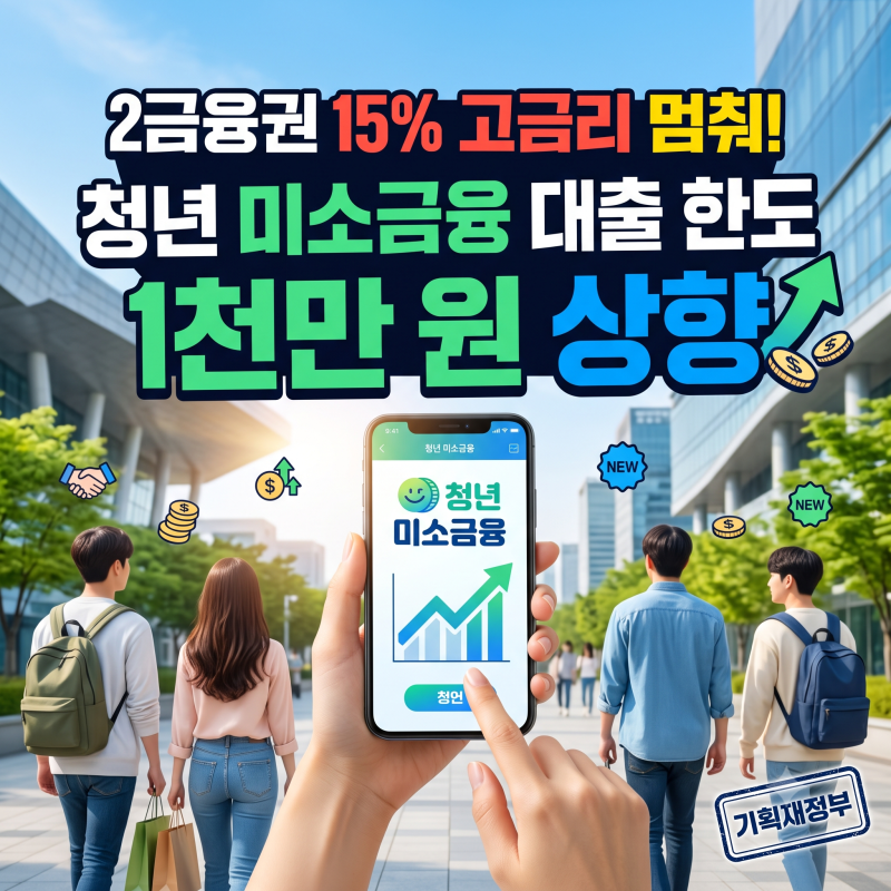고금리 이자 전액 방어! 9/3 청년 미소금융 1천만 원 상향 필수 확인 사항