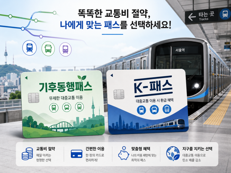 기후동행패스 K패스 발급방법 총정리, 선불·후불 충전 종료·실물카드 교환까지