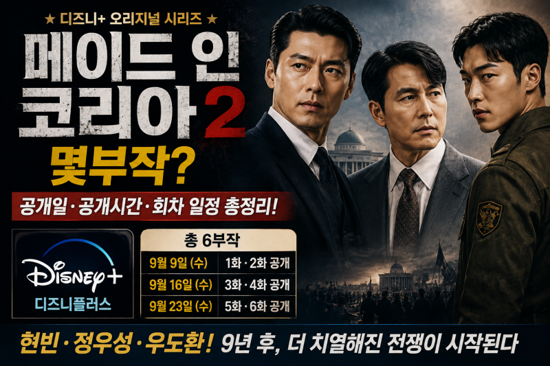메이드 인 코리아 시즌2 몇부작? 공개일·공개시간·회차 일정·디즈니플러스 정리