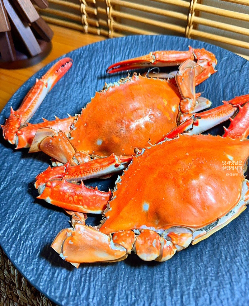 꽃게 비린내 없이 찌는 법 시간 손질법 톱밥 생물 활꽃게찜
