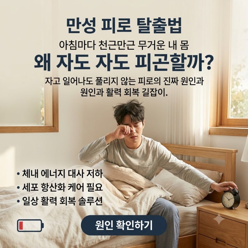 자고 일어나도 피곤한 이유 5가지와 코엔자임 Q10 선택법