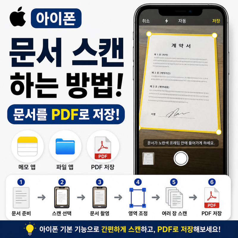 아이폰 스캔하는 방법｜문서를 PDF로 저장하는 법