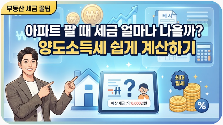 아파트 팔 때 세금 얼마나 나올까?｜양도소득세 쉽게 계산하기