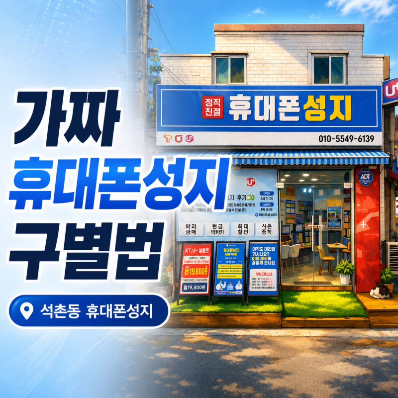 송파 휴대폰성지, 석촌동에서 가짜 성지 거르는 법