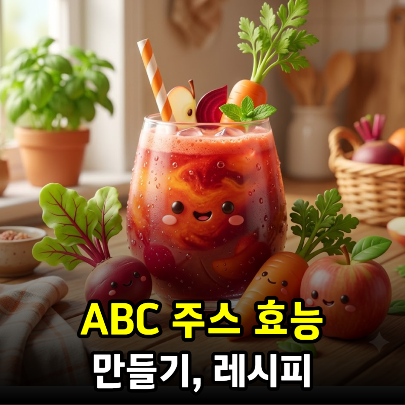 ABC 주스 효능과 만들기, 레시피