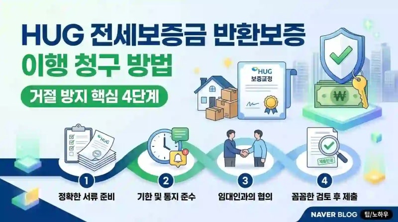 HUG 전세보증금 반환보증 이행청구 방법, 반려 막는 핵심 4단계