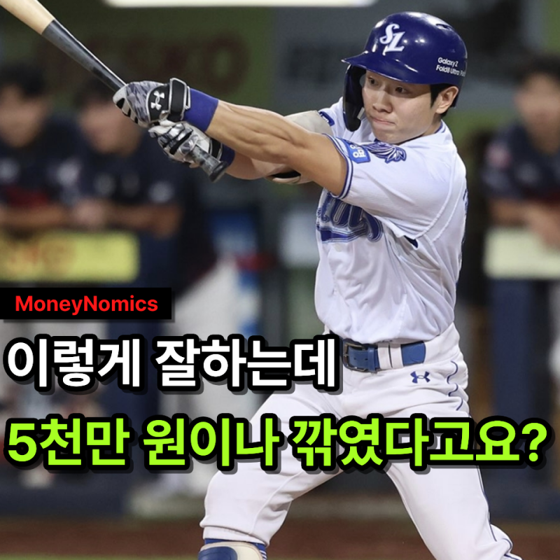 김지찬 연봉 2억3천만 원, 80억 몸값이라는데 삼성은 왜 5천만 원이나 깎였을까?