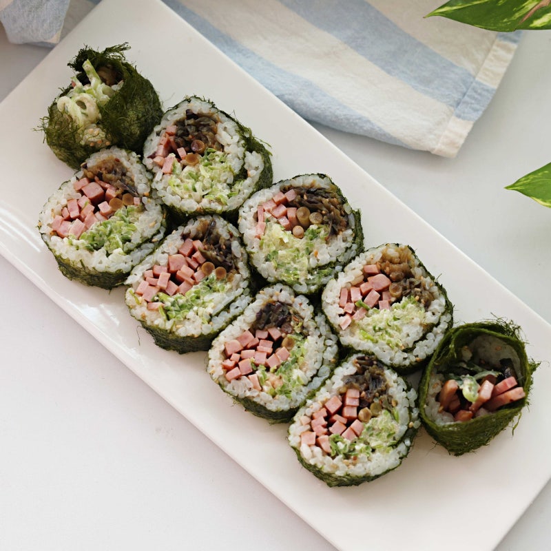 감태 명란 김밥 레시피 오이 가지 넣어 만든 이색 김밥 재료