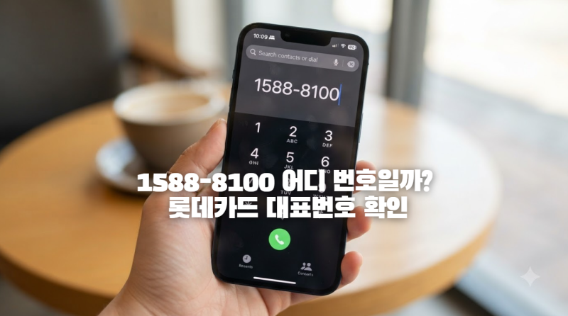 1588-8100 어디 번호? 롯데카드 전화 맞을까 보이스피싱일까