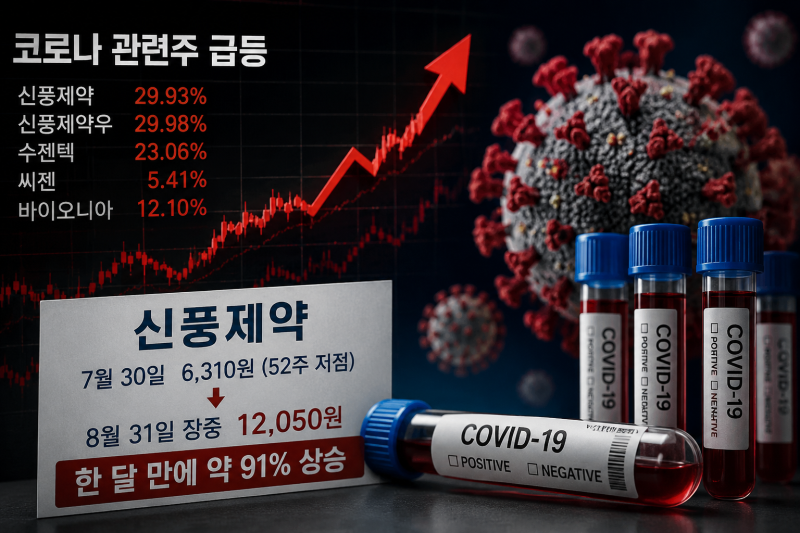 코로나 관련주 다시 급등, 신풍제약은 벌써 2배…무슨 일이 벌어진 걸까?