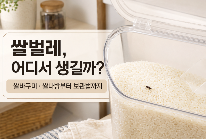 쌀벌레 생기는 이유｜쌀바구미·쌀나방 구분과 쌀 보관법