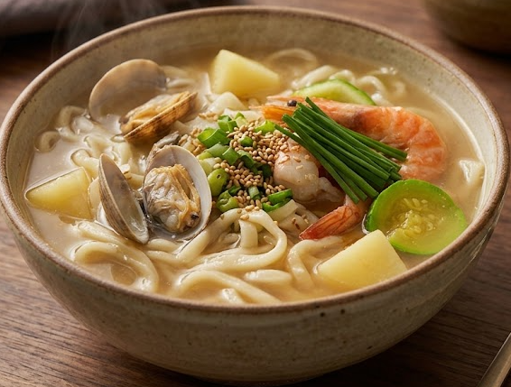 국물 맛이 깊은 칼국수 맛있게 끓이는 법 (육수 비율, 해물 칼국수 레시피)