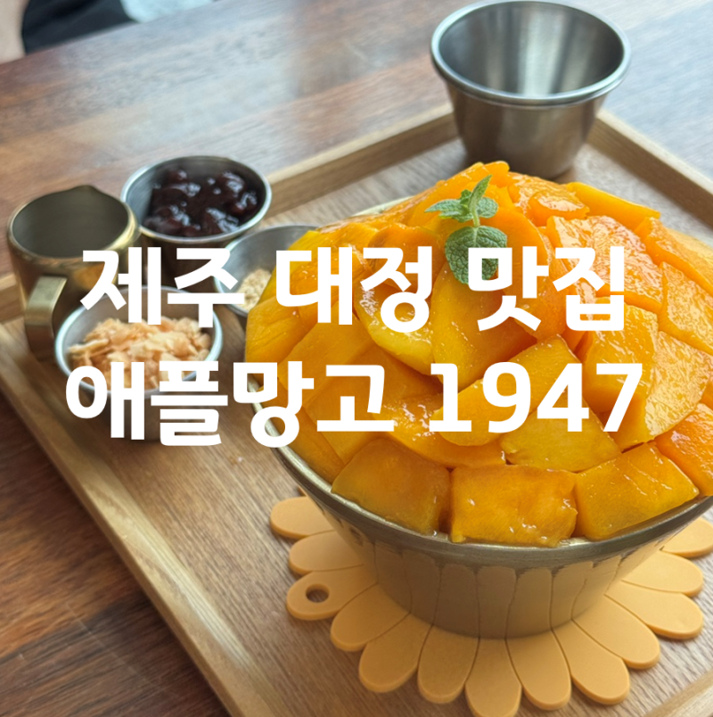제주 서귀포 애플망고 빙수 맛집 애플망고1947 웨이팅 후기