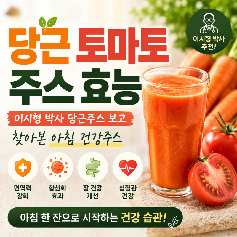 당근 토마토주스 효능｜이시형 박사 당근주스 보고 찾아본 아침 건강주스