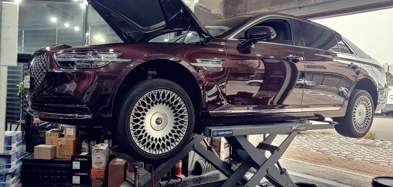 제네시스 G90 미션오일, TC오일, 디퍼렌셜오일(디프), 엔진오일 교체
