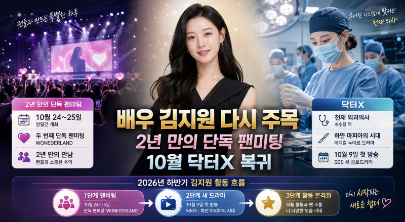 배우 김지원이 다시 주목받는 이유, 2년 만의 팬미팅부터 닥터X까지