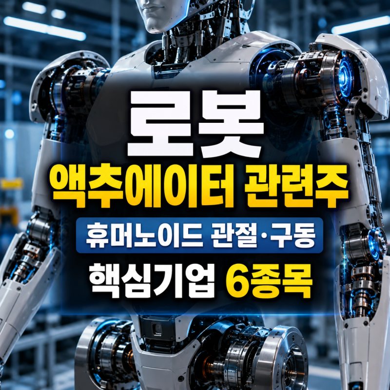 로봇 액추에이터 관련주 6종목｜휴머노이드 관절·구동 핵심기업 정리