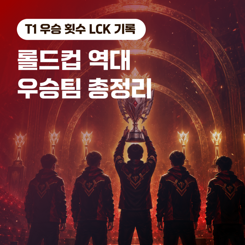 롤드컵 역대 우승팀 총정리 T1 우승 횟수 LCK 기록