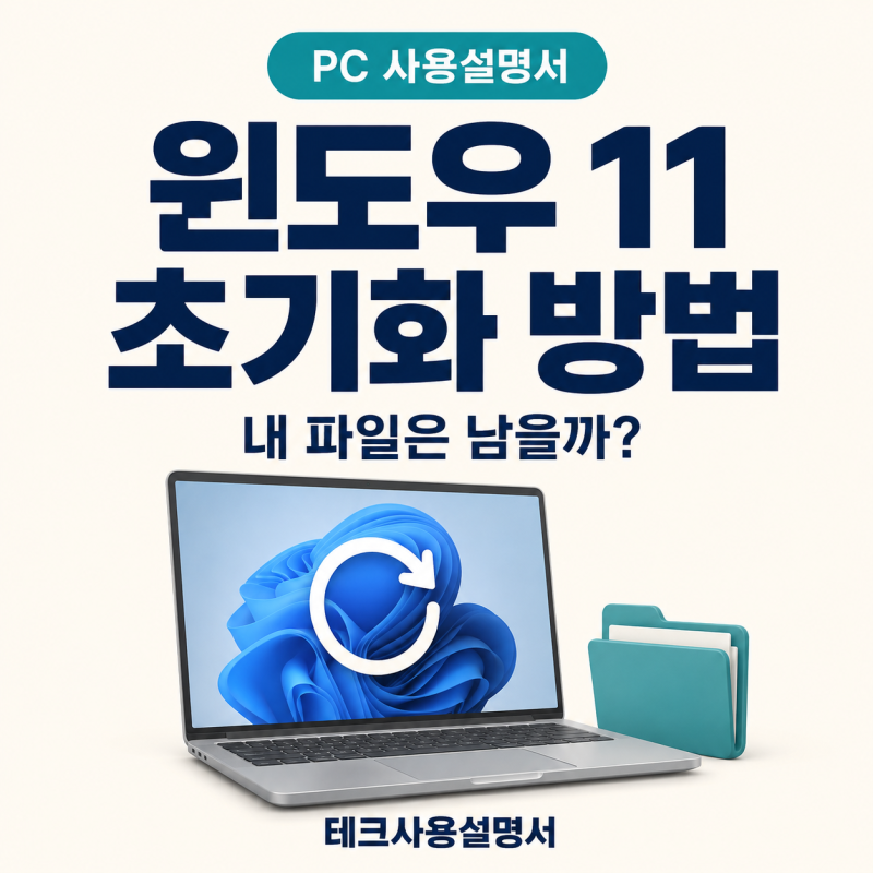 윈도우 11 초기화 방법, 내 파일 유지와 모두 제거 차이까지