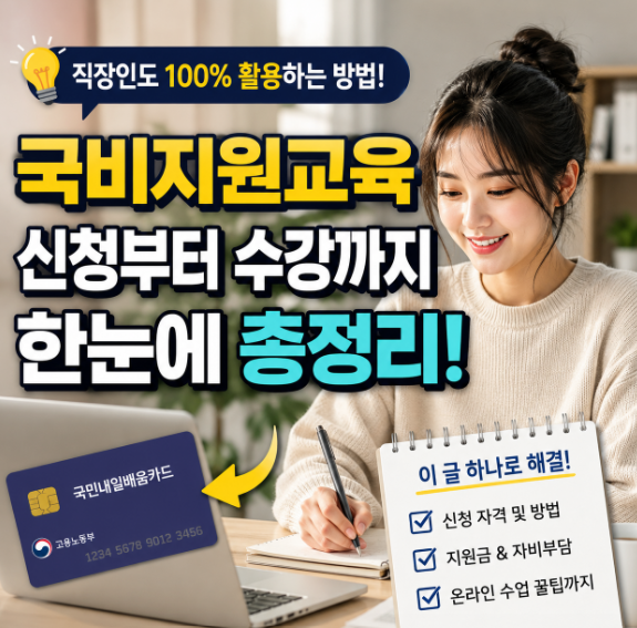 “정말 무료일까?” 국비지원교육, 국민내일배움카드 300만원부터 자비부담까지