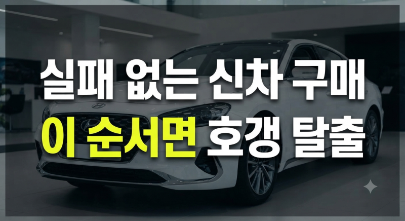 나만 거꾸로 알고 있었나? 첫차 살 때 호구 안 당하는 신차 구매 전 돈 아끼는 순서 총정리