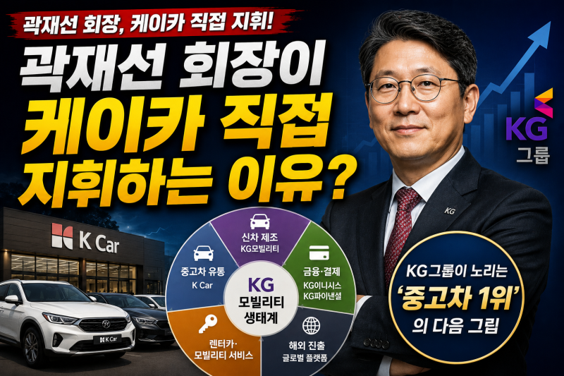 곽재선 회장이 케이카 직접 지휘하는 이유? KG그룹이 노리는 '중고차 1위'의 다음 그림