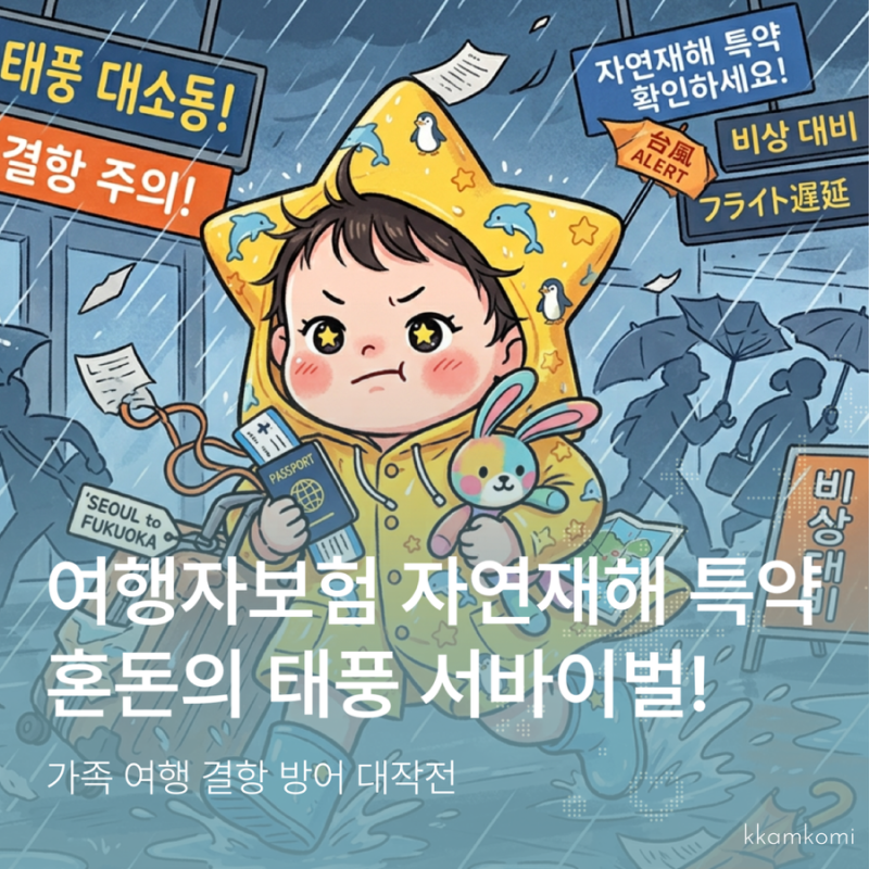 여행자보험 자연재해 특약: 혼돈의 태풍 대소동! 결항 방어 대작전 ️✈️