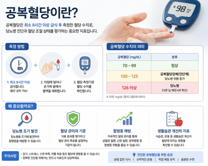 공복혈당 정상수치, 100·110·120이면 당뇨일까 쉽게 정리