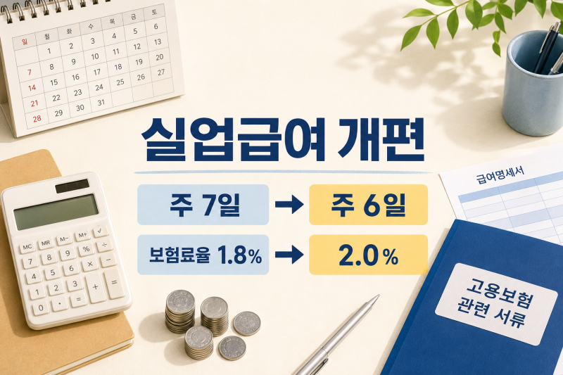 실업급여 지급방식 22년 만에 개편｜월 지급액·수급기간·고용보험료 무엇이 달라질까?