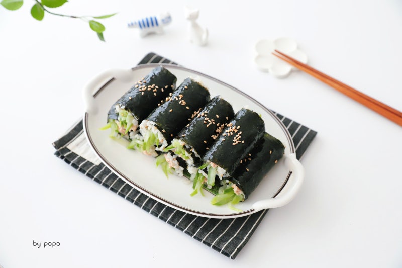 오이참치김밥 만들기 참치마요김밥 오이김밥 참치오이김밥 집김밥 초간단김밥