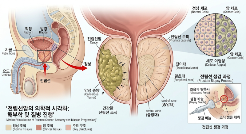 [속보] "증상 없는데 암이라고?" 폐암 제치고 韓 남성 암 1위 등극! 전립선암 초기 증상과 필수....