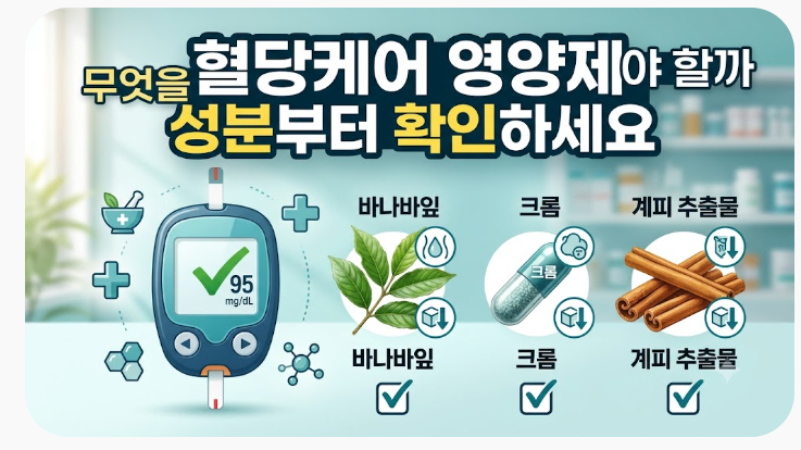 혈당케어 영양제 무엇을 골라야 할까 성분부터 확인하세요