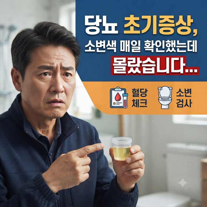 당뇨 초기증상, 소변색 매일 확인했는데 몰랐습니다... 거품뇨가 알려주는 의외의 신호 3가지