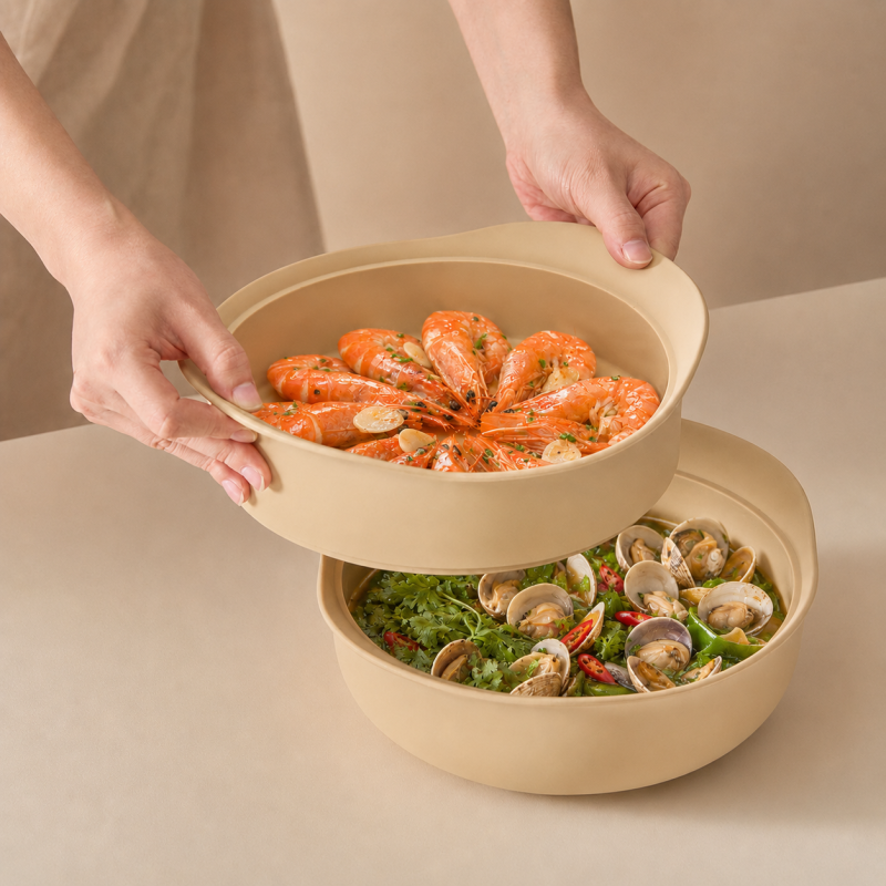 전자레인지 찜기 실리프랑 버터베이지 2단 야채 만두 찜기 3개월 솔직 후기